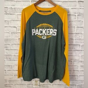 Men’s Green Bay Packers NFL football 🏈 raglan style shirt 2XL